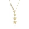 Süzülen Yıldız Altın Kaplama Gümüş Kolye